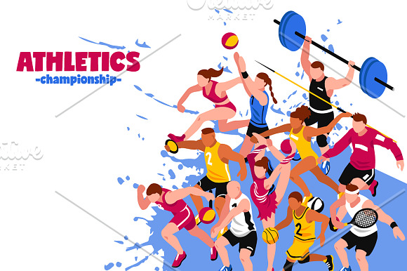 Sport Isometric Set in Illustrations - product preview 3