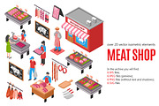Meat Shop Isometric Set
