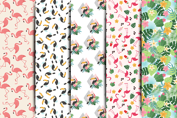 Tropical Summer Vector Set in Illustrations - product preview 8