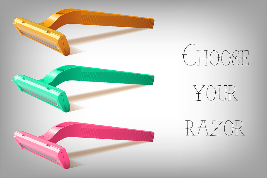 Razor vector set. in Illustrations - product preview 8