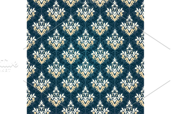 Seamless damask pattern set in Patterns - product preview 2