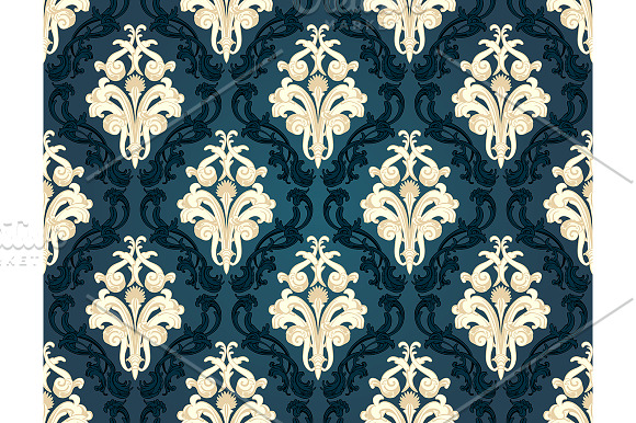 Seamless damask pattern set in Patterns - product preview 3