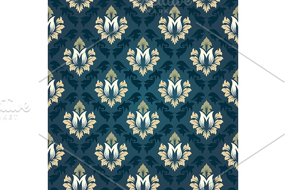 Seamless damask pattern set in Patterns - product preview 4
