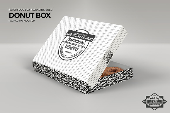 Donut Box Packaging Mockup in Branding Mockups - product preview 2
