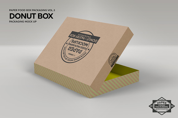 Donut Box Packaging Mockup in Branding Mockups - product preview 3