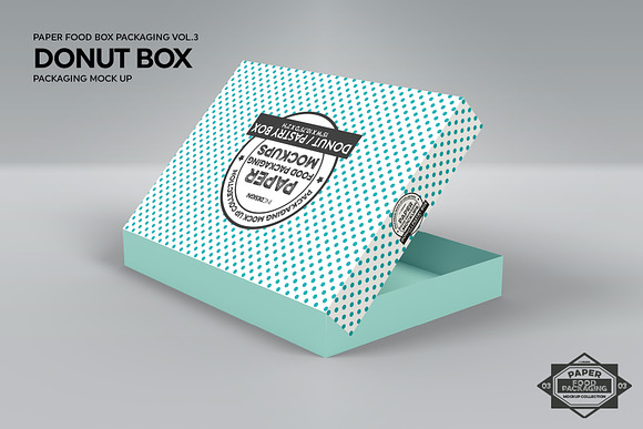 Donut Box Packaging Mockup in Branding Mockups - product preview 4