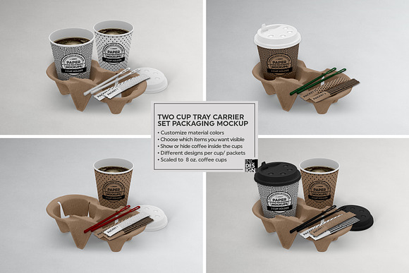 VOL.3 Food Box Packaging Mockups in Branding Mockups - product preview 4