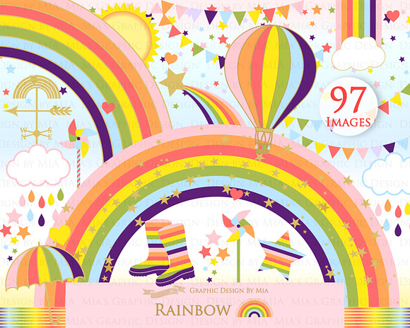 Colorful Rainbow in Illustrations - product preview 1