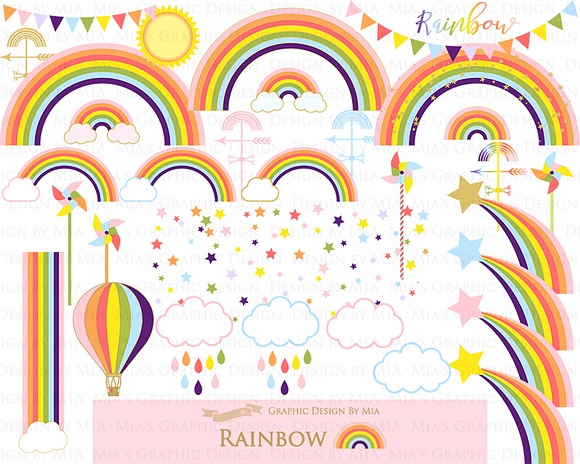 Colorful Rainbow in Illustrations - product preview 2