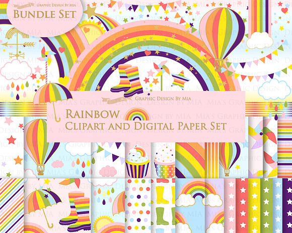 Colorful Rainbow in Illustrations - product preview 3