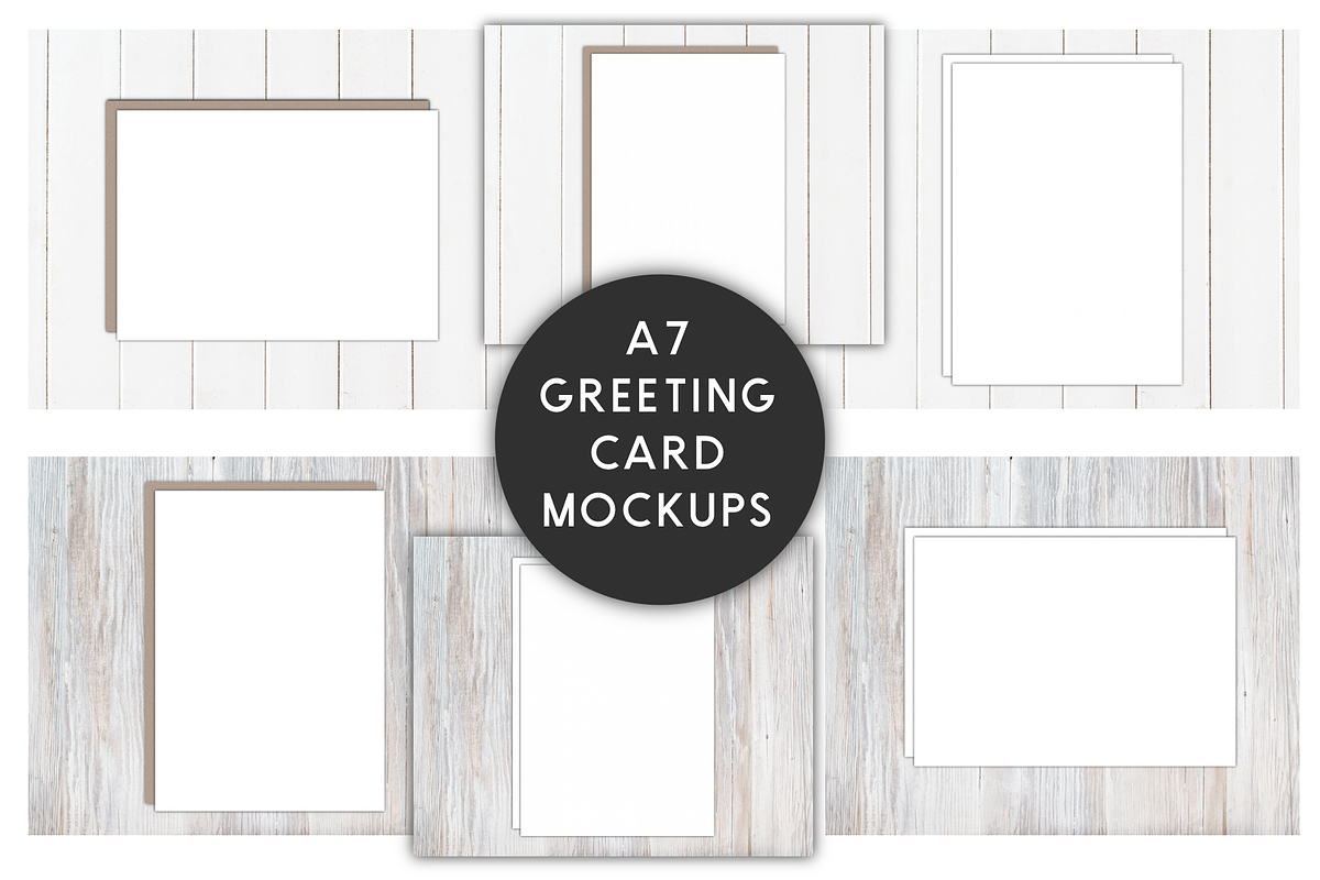 A7 5x7 Greeting Card Mockups in Product Mockups - product preview 8