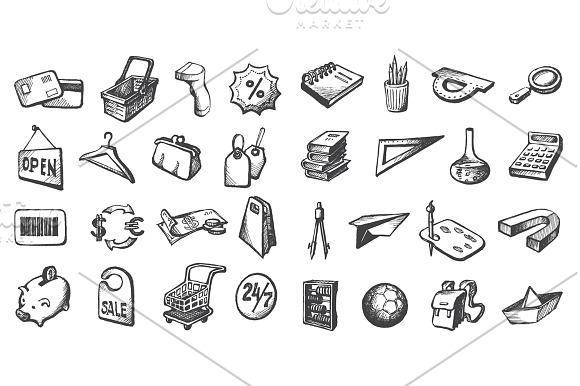 Sale! Big Sketch Set in Icons - product preview 2