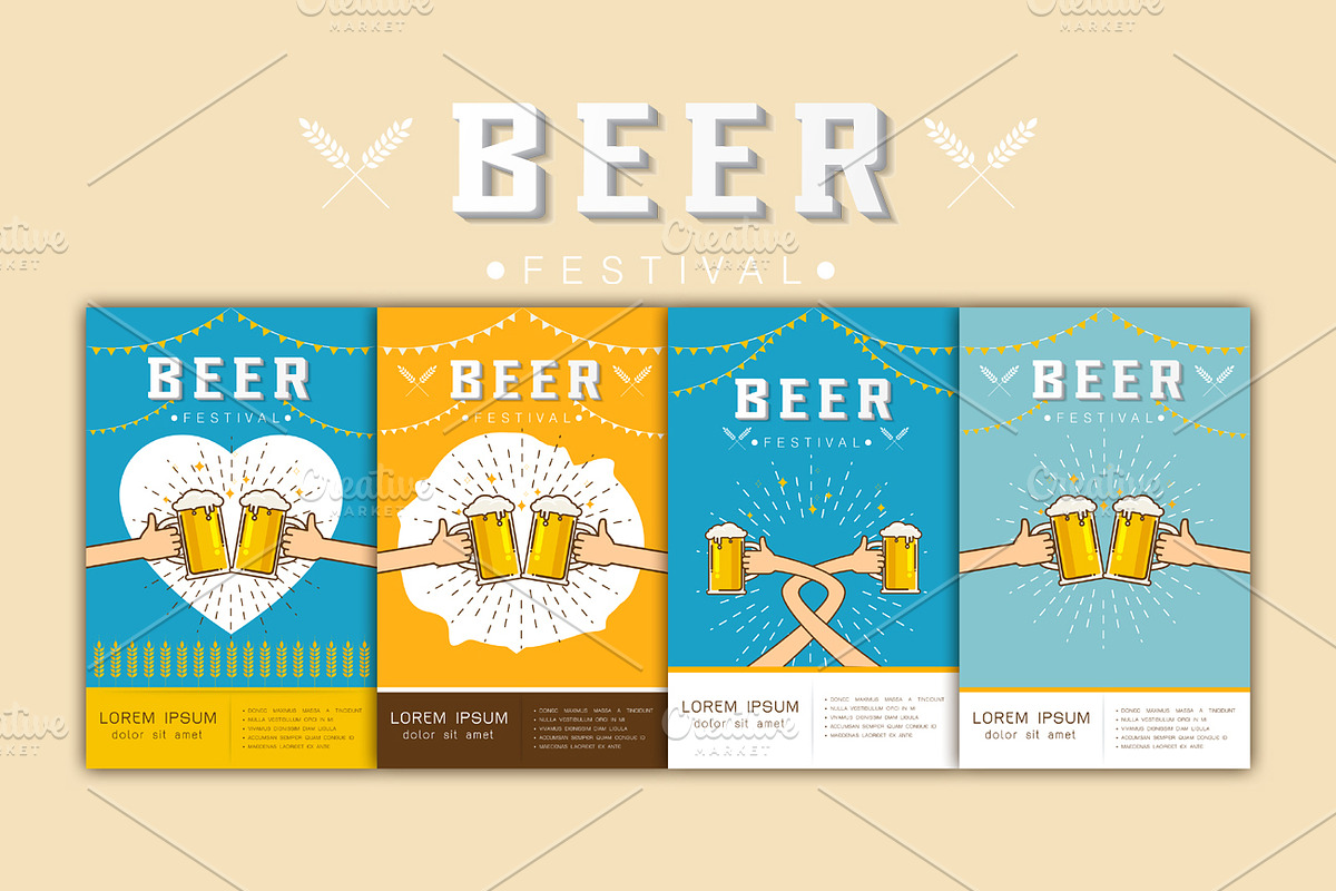 Beer festival poster Vector in Flyer Templates - product preview 8