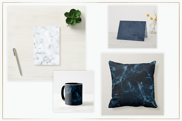 Navy Blue Marble Backgrounds in Textures - product preview 5