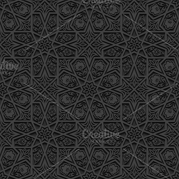 Set of seamless floral patterns in Patterns - product preview 2