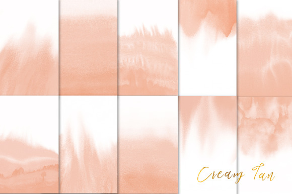 Cream ombre watercolor in Textures - product preview 1