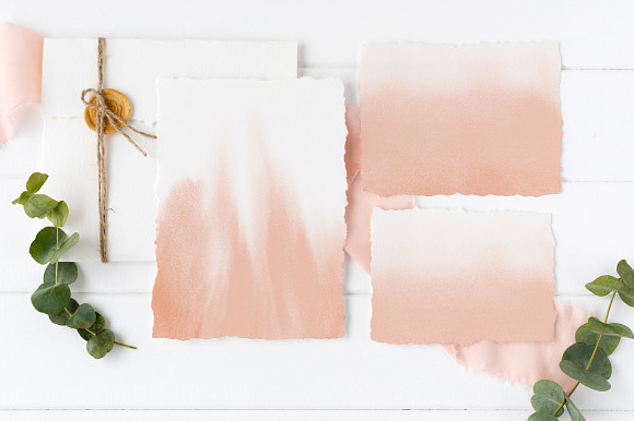 Cream ombre watercolor in Textures - product preview 2