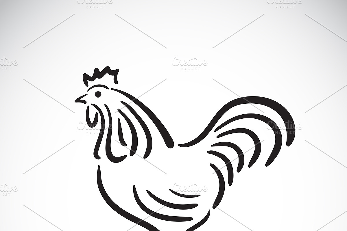 Vector of rooster or cock design. in Icons - product preview 8