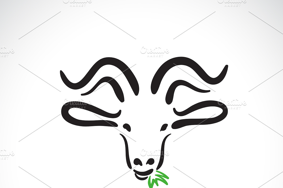 Vector of goat head design. Animal. in Icons - product preview 8