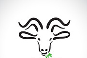 Vector of goat head design. Animal.