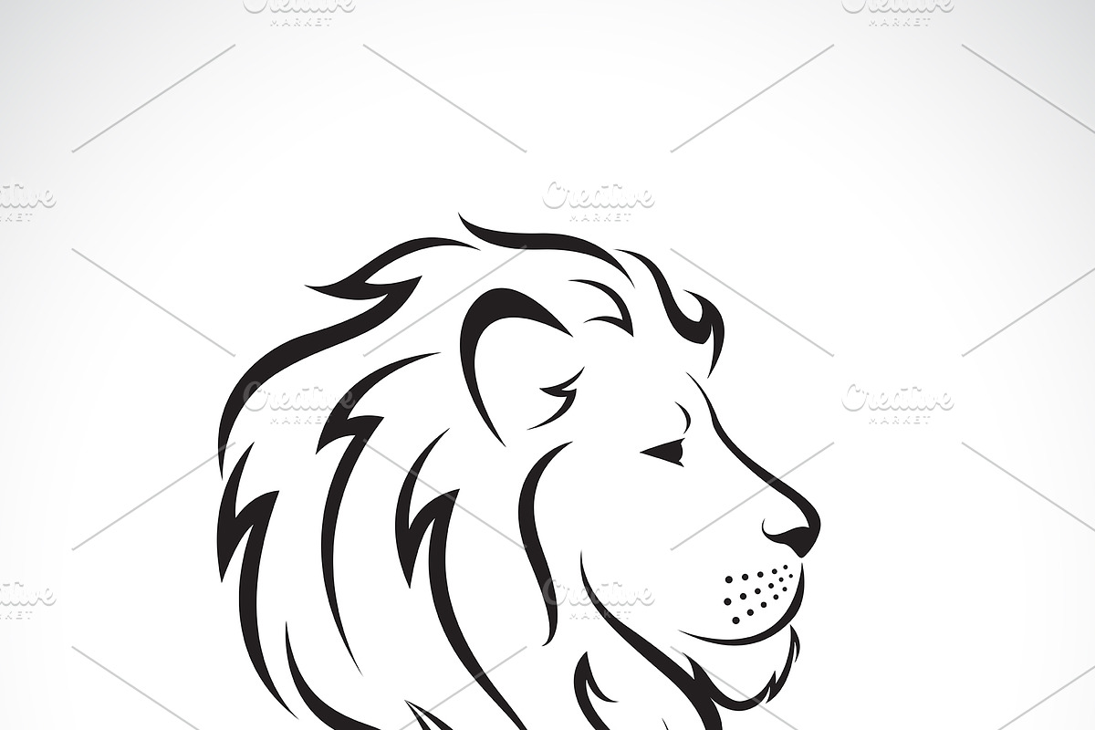 Vector of male lion head design. in Icons - product preview 8