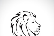 Vector of male lion head design.