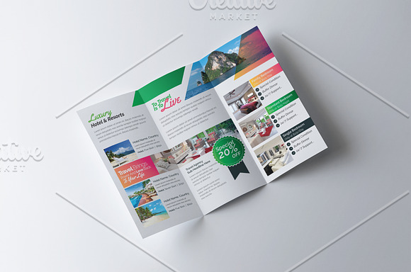 Travel Agency Tri Fold Brochure in Brochure Templates - product preview 1
