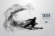 Silhouette of a skier. Skiing vector