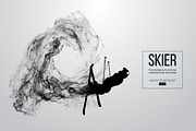 Silhouette of a skier. Skiing vector