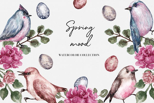 Spring Mood Watercolor Collection