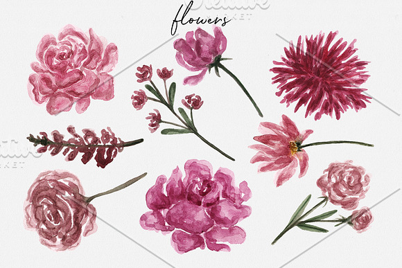 Spring Mood Watercolor Collection in Illustrations - product preview 2