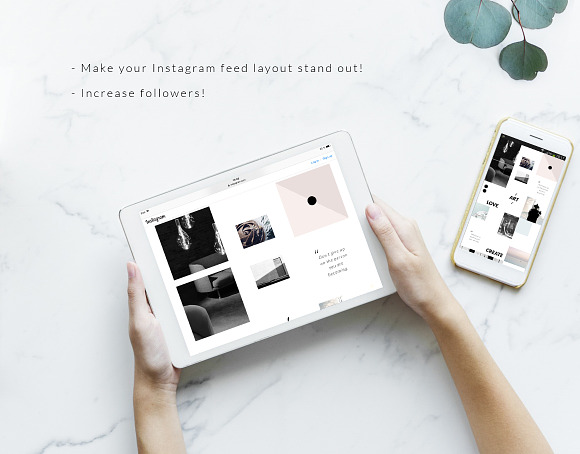 Instagram PUZZLE template - Minimal in Instagram Templates - product preview 1