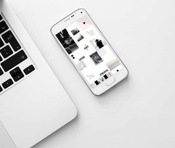 Instagram PUZZLE template - Minimal in Instagram Templates - product preview 2