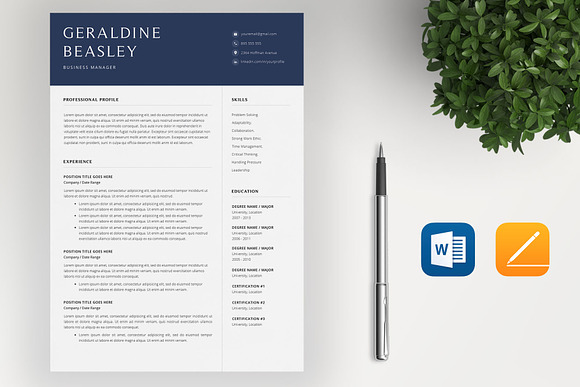 Resume Template and Cover Letter in Resume Templates - product preview 1