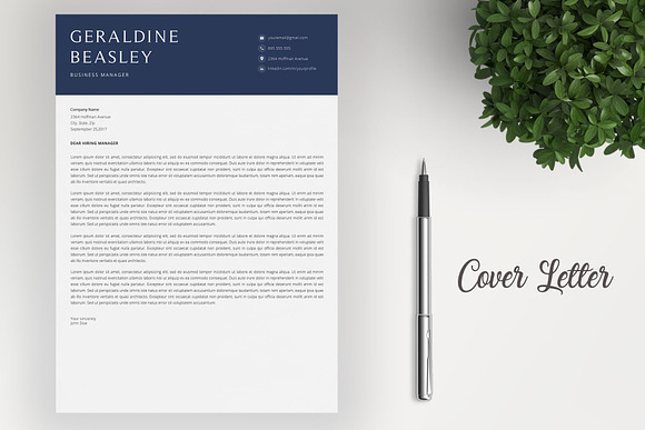 Resume Template and Cover Letter in Resume Templates - product preview 3