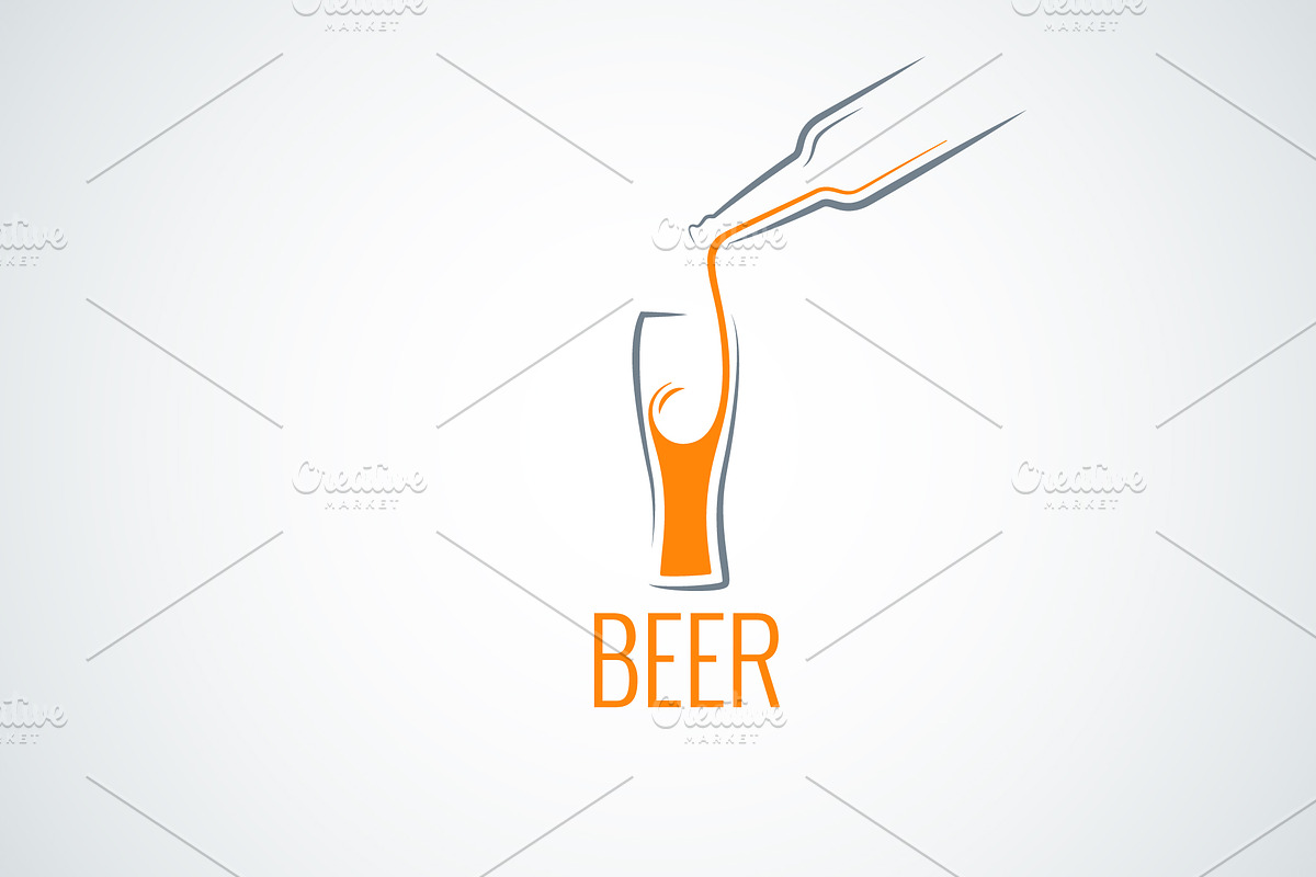 Beer glass bottle menu background in Objects - product preview 8