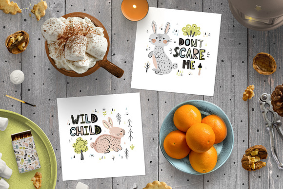 Rabbits Collection: patterns, cards in Illustrations - product preview 11