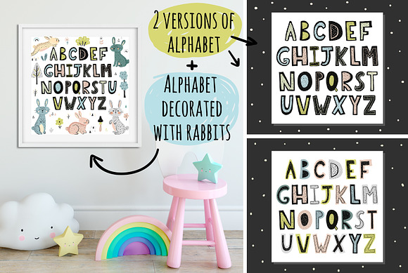 Rabbits Collection: patterns, cards in Illustrations - product preview 12