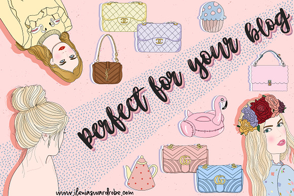 Fashion girl clipart in Illustrations - product preview 1