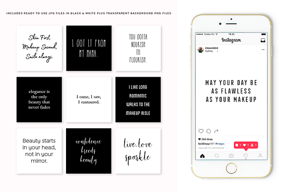 Beauty & Glamour Instagram Quotes in Instagram Templates - product preview 2