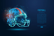 Silhouettes of a football helmet