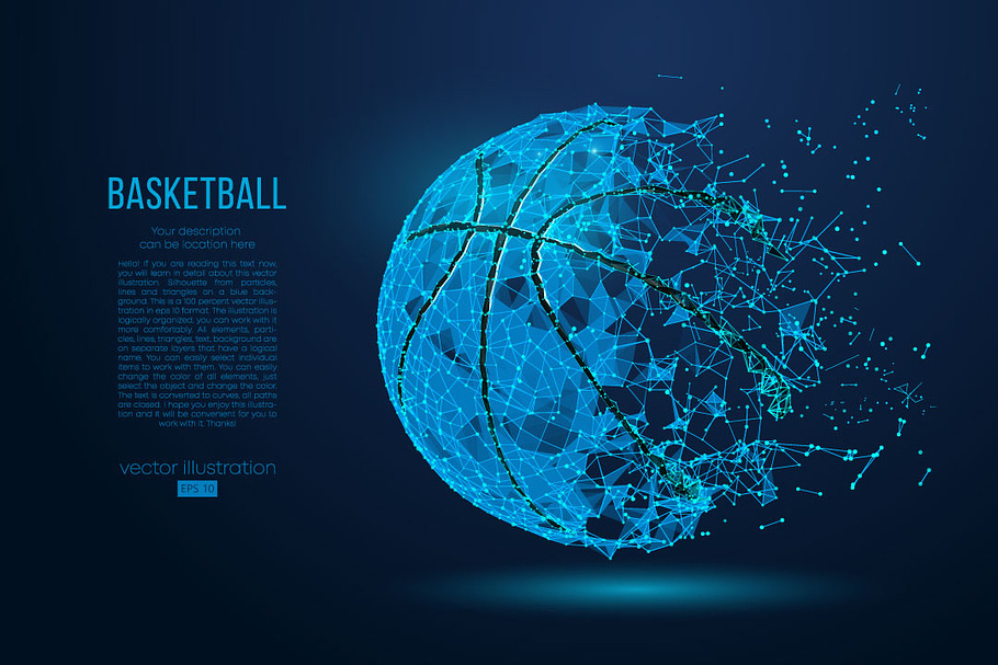 Silhouettes of a basketball ball in Illustrations - product preview 8