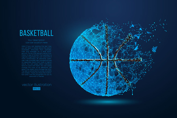 Silhouettes of a basketball ball in Illustrations - product preview 2
