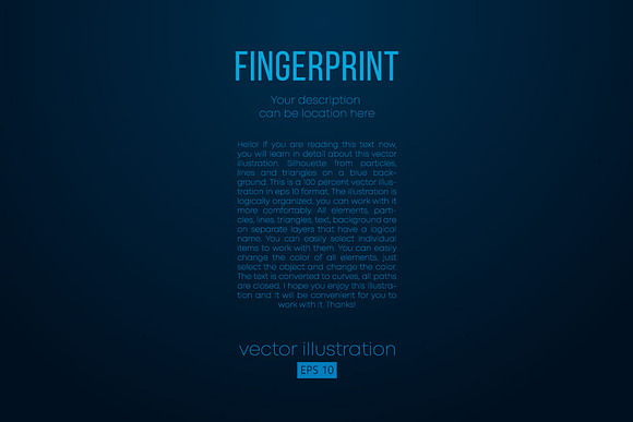 Security, electronic fingerprint in Illustrations - product preview 1