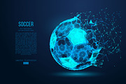 Silhouettes of a soccer ball. Vector