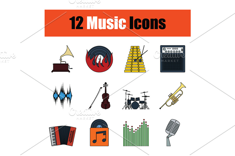 Music icon set in Icons - product preview 8