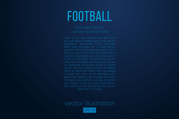 Silhouettes of a football ball NFL in Illustrations - product preview 3