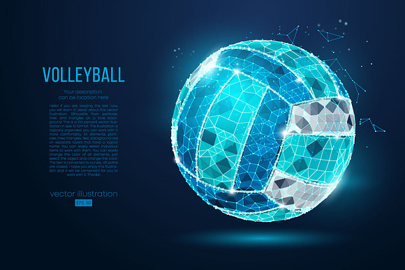 Silhouettes of a volleyball ball in Illustrations - product preview 1