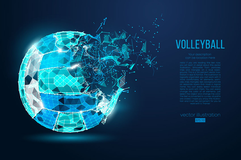 Silhouettes of a volleyball ball in Illustrations - product preview 8