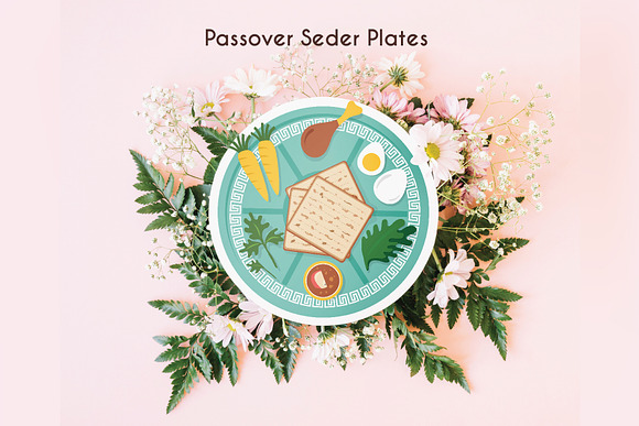 Passover Seder icons and backgrounds in Graphics - product preview 1